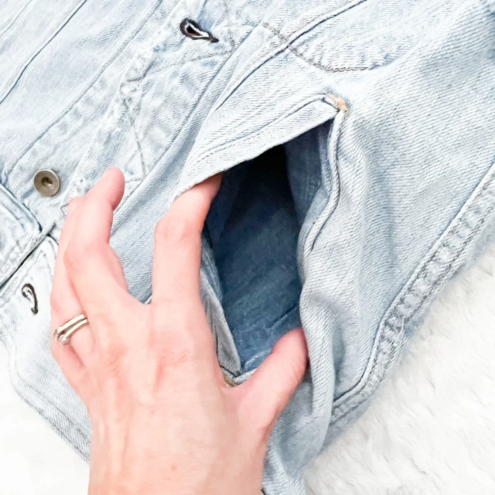 RAG & BONE Distressed Frayed Denim Vest